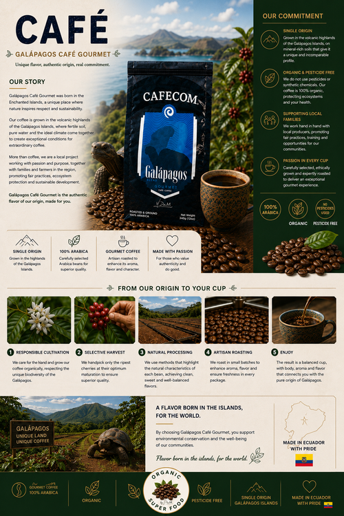 Galapagos Blend Gourmet Coffee/ Premium Ecuaodrian Coffee 340g (12oz)