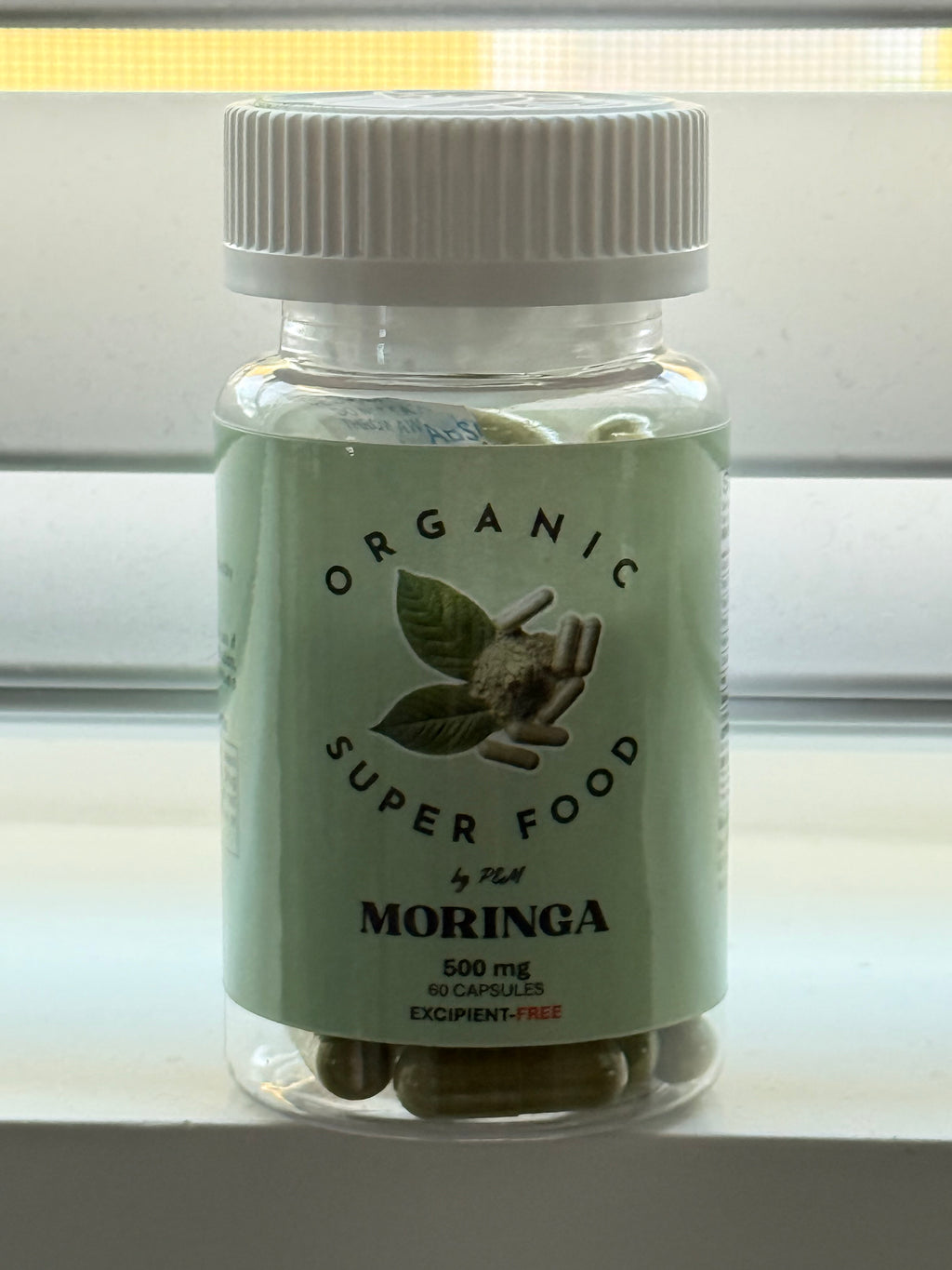 Organic Moringa 500mg - 60 Gelatin Capsules / Excipient Free